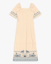 Vestido Midi com Estampa Metalizada e Mangas Bufantes - Cereja Rosa - Tapioca-G-06383d05-fef5-447f-9118-7344aed66540