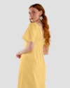 Vestido Midi com Manga Ampla e Decote Quadrado - Cereja Rosa -Manteiga-20335dc7-351a-4b78-bc0c-c696b8fa8205