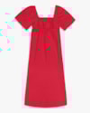 Vestido Midi com Manga Bufante - Cereja Rosa - Vermelho-9df288a4-e723-47e6-b8d7-247a7951d4d3