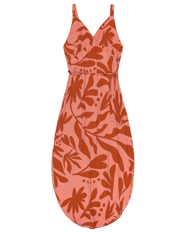 Vestido Midi de Viscose Estampado Cereja Rosa-2a650834-2f97-477a-9bcd-fe25c9052e7d