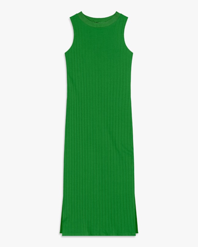 Vestido Midi em Cotton Canelado com Fenda - Cereja Rosa - Online-35523a76-a6a9-43b1-baa7-0d05fb1a7b42