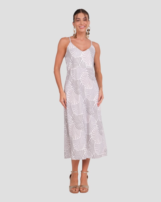 Vestido Midi em Crepe Estampado com Fenda Cereja Rosa Branco-4a3b686e-b1df-464d-b2fc-7fa788cb72f5