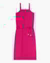 Vestido Midi em Tecido Crepe com Cinto Cereja Rosa-f53286ed-50b8-427d-8176-b1e49926f4d5