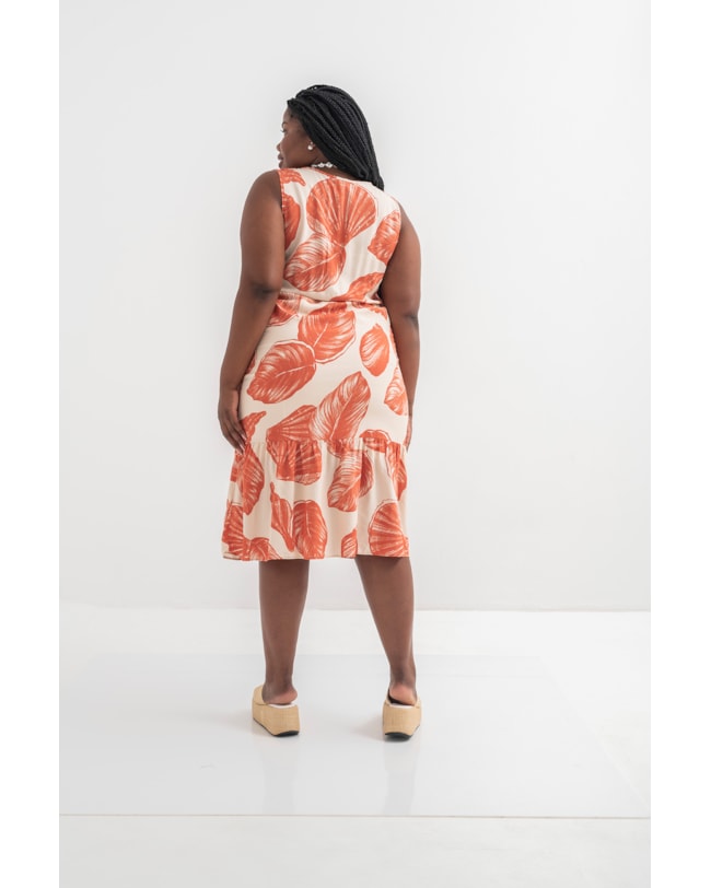 Vestido Midi em Tecido Estampado Cereja Curves-07194deb-a4aa-4311-be92-895bb0f213fb