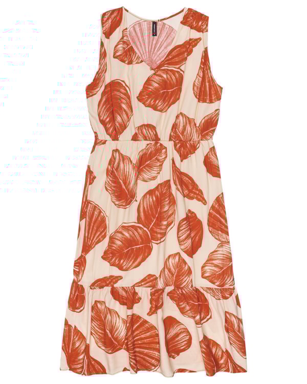 Vestido Midi em Tecido Estampado Cereja Curves