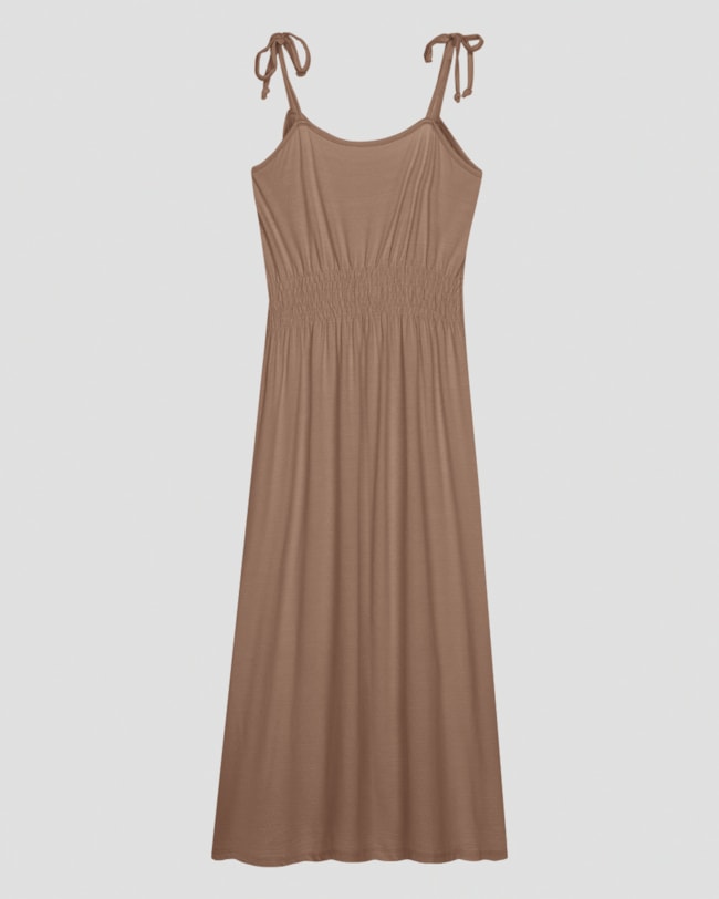 Vestido Midi em Viscose com Alça Fina Cereja Rosa Marrom-c6b89bd8-e549-4bb4-9ceb-cb10a56aff3d