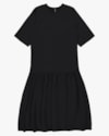 Vestido Midi em Viscose com Babado - Cereja Rosa - Preto P-dd77bd90-0f07-4a5b-8fbf-54771e959f8d