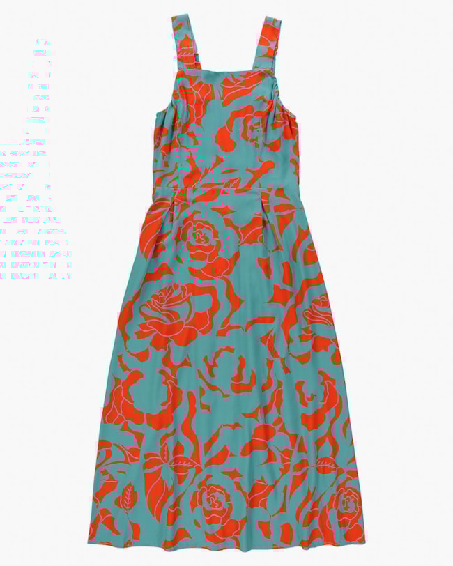 Vestido Midi em Viscose com Pregas - Cereja Rosa - Carrot-65521219-453f-4930-a2f3-7298f0fb317e