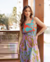 Vestido Midi em Viscose com Pregas - Cereja Rosa - Carrot  P-4730fa7e-58b6-4460-bfb3-d0fe4fcf6cfd