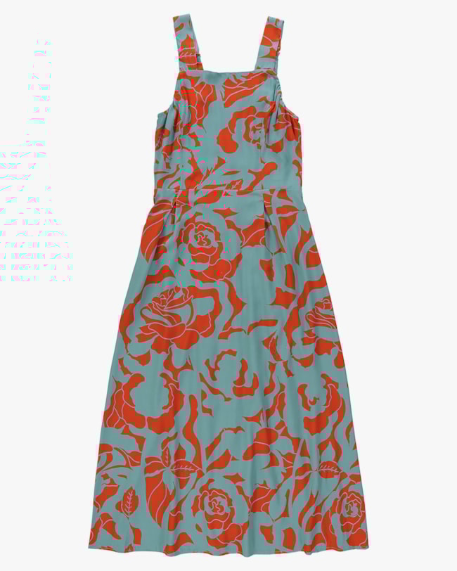 Vestido Midi em Viscose com Pregas - Cereja Rosa - Carrot  P-5c1c464c-6d05-40ea-937a-629ba4cf29ed