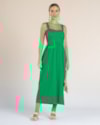 Vestido Midi em Viscose Linho com Alça Larga- Cereja Rosa - Folha G-8822cf3f-d69d-4d86-ace3-120597576221