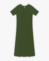 Vestido Midi em Viscose Trabalhada com Bolso - Cereja Rosa - Militar-bc0b9d6d-5d7b-4073-a8d7-97361e61e7af