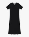 Vestido Midi em Viscose Trabalhada com Bolso - Cereja Rosa - Preto-f440a079-a2ad-4fa7-a341-dc2c75300938