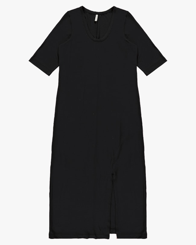 Vestido Midi em Vsicose Trabalhada com Fenda - Cereja Rosa - Preto P-2a9fbbec-cdbd-451d-9132-4f7141cad005