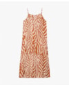 Vestido Midi Estampado Alça Fina em Viscose - Cereja Rosa - Bege-b8f6acdd-b008-4b5b-ad26-553f26ac6b29