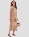 Vestido Midi Estampado Alça Fina em Viscose - Cereja Rosa - Bege-4268020e-8390-41aa-98f3-287c7e07d85c