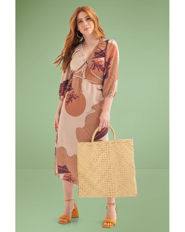 Vestido Midi Estampado Cereja Rosa-1b97a4ca-38fd-4ed1-8bb8-f41594868507