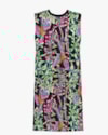 Vestido Midi Estampado com Bolso - Cereja Rosa - Preto G-388e1270-db26-46dd-862c-5dd8e16a79d0