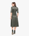 Vestido Midi Estampado em Malha Felpada - Cereja Rosa - Army-83f22ab1-6184-4b1a-8068-8eae5e451eb3