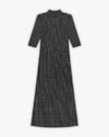 Vestido Midi Estampado em Malha Felpada - Cereja Rosa - Preto-469e38a5-f7b2-4091-b50e-37d05321c7cf