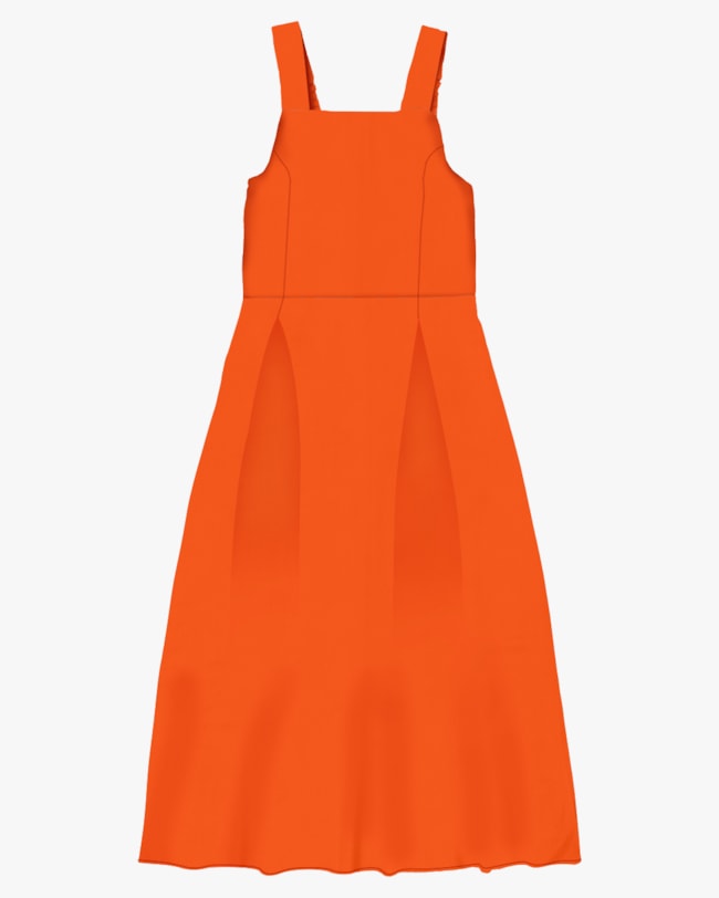 Vestido Midi Estampado em Viscose com Pregas - Cereja Rosa - Ginger-2e66d23a-afa8-4613-a60b-84cb2def1755