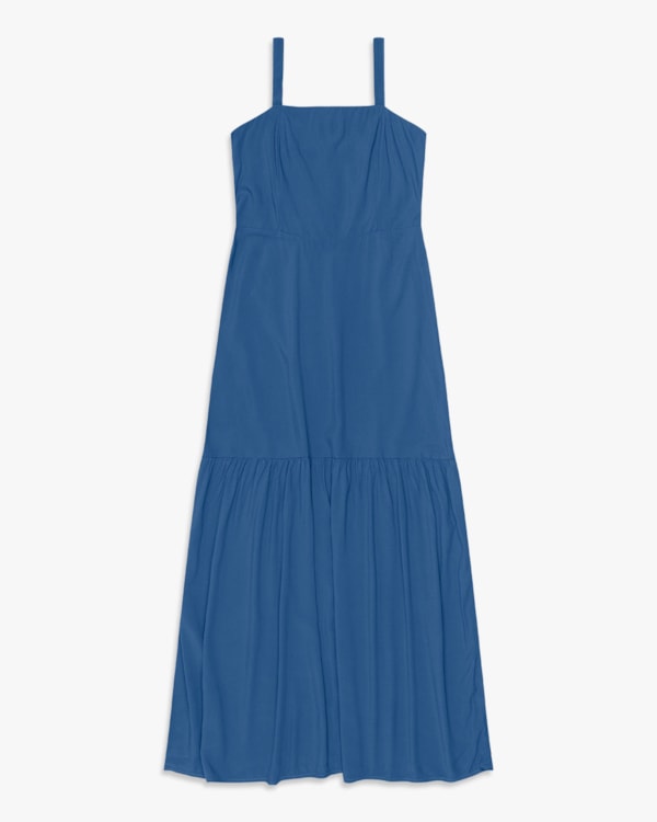 Vestido Midi Evasê em Viscose - Cereja Rosa - Havana-G