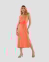 Vestido Midi Feminino com Cintura Marcada - Cereja Rosa  - Mango-fcfcf38e-7cf1-4781-a7c1-d2ff4620c552