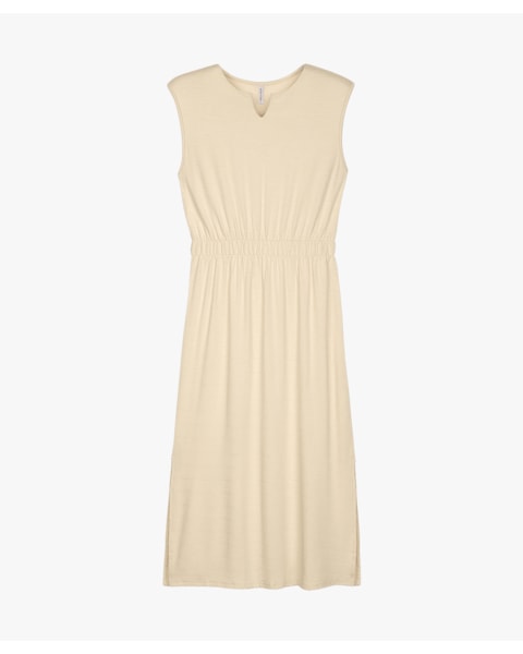 Vestido Midi Feminino com Cintura Marcada - Cereja Rosa - Tapioca