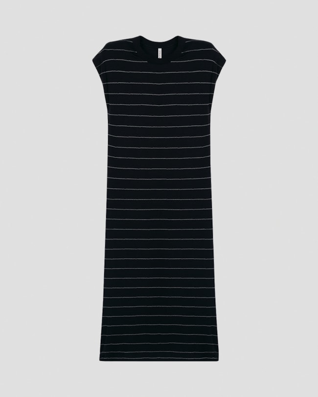 Vestido Midi Feminino em Viscose Listrada Cereja Rosa Preto-84e132d4-86ac-426e-83bf-18347b5ee3a4