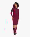 Vestido Midi Manga Longa em Viscose Vinho Cereja Rosa-beff5656-fc8e-4259-a6e1-934621d99535