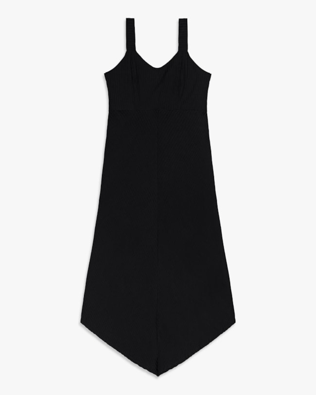 Vestido Midi Plus Size Canelado com Barra Assimétrica - Cereja Rosa reto-5e50f453-481f-411a-8173-2f4394670d80