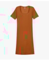 Vestido Midi Plus Size Canelado com Decote Quadrado - Cereja Rosa - Inca-fafa41b7-c3e1-442e-9b9a-5622ee6bbffb