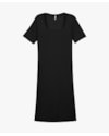 Vestido Midi Plus Size Canelado com Decote Quadrado - Cereja Rosa - Preto-9b851f24-a9b1-419a-b731-aa898d25c373