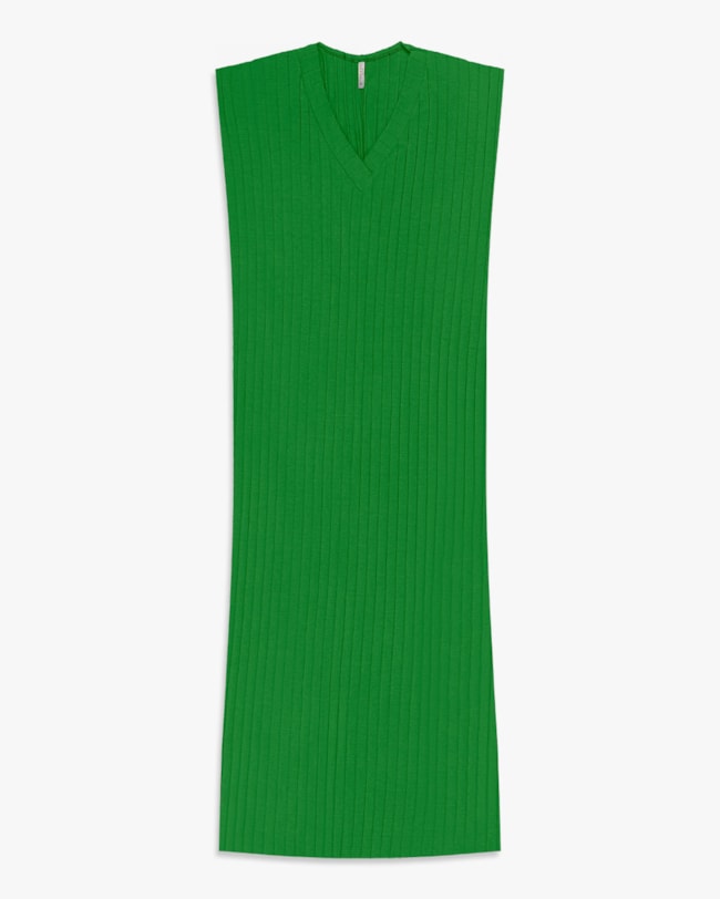 Vestido Midi Plus Size Canelado com Decote V - Cereja Rosa - Online-b6877bdb-b1e7-4384-b602-5cded2795bb7