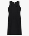 Vestido Midi Plus Size Canelado em Viscose - Cereja Rosa - Preto  P-8285a6f0-ed61-47fc-bf06-abc639b53102