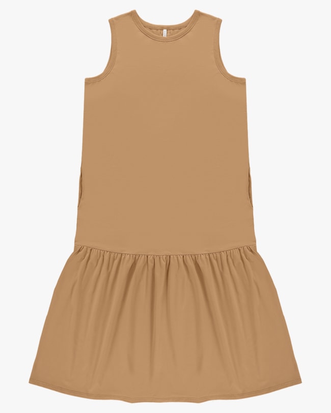 Vestido Midi Plus Size com Bolso em Meia Malha - Capim Dourado P-12502605-8c3e-4576-929b-d28dbc128df0