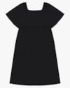 Vestido Midi Plus Size com Decote Quadrado - Cereja Rosa - Preto P-ceb94844-e29a-40da-838c-3f0b9d8a8bc0
