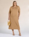 Vestido Midi Plus Size em Viscose com Bolsos - Cereja Rosa - Capim Dourado  P-7120e808-e532-40c8-b2c1-156054802bb5