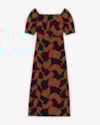 Vestido Midi Plus Size Estampado em Viscose - Cereja Rosa - Ocre-G-46d24820-b15d-49e6-891e-542d44519786