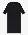 Vestido Midi Plus Size Manga 3/4 Cereja Rosa Preto-f11033fc-1ae6-4fd6-99dd-ea986a7a63f1