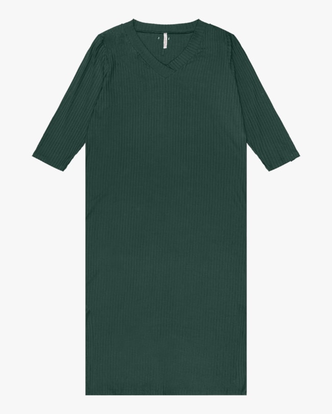 Vestido Midi Plus Size Manga 3/4 Cereja Rosa Verde-090a7334-08d4-4c68-b3d6-67ef8354b902