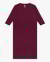 Vestido Midi Plus Size Manga 3/4 Cereja Rosa Vinho-1f04ae09-d4f7-4053-bcc5-d89cbf184582