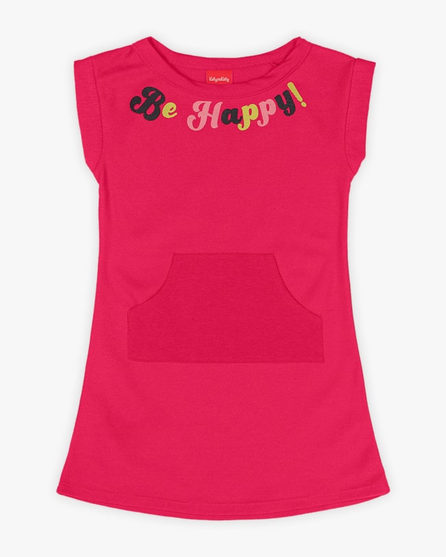 Vestido Muscle Tee Infantil em Moletinho - Kely Kety - Cherry-5cd455b9-bc63-4b92-9e22-7f80dece54e2