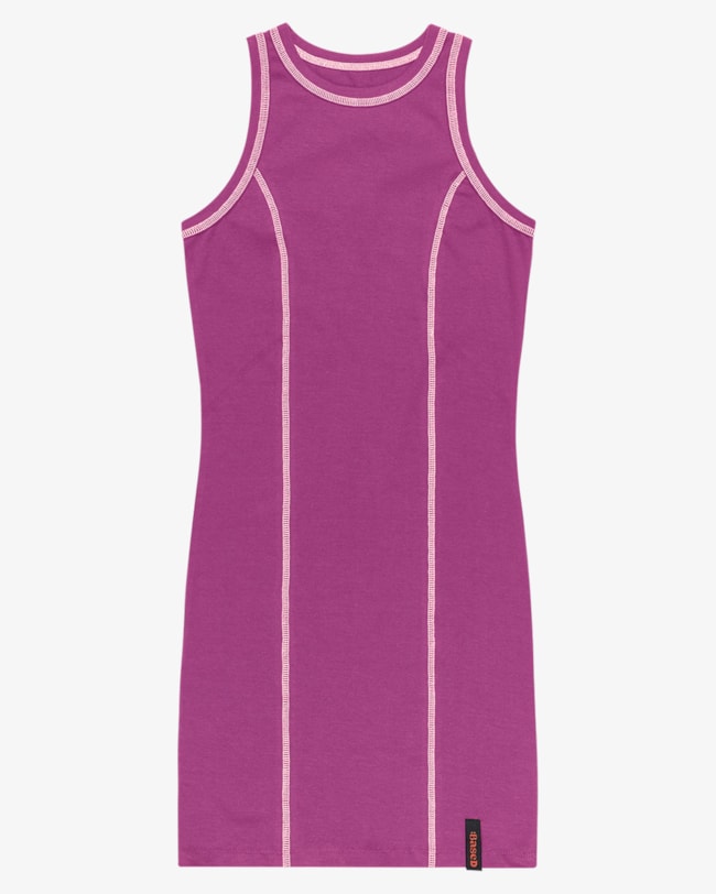 Vestido Regata Juvenil em Cotton com Detalhe Contrate - BaseD - Orquídea-e5a427e4-845c-4ba8-a30f-da58427664f2